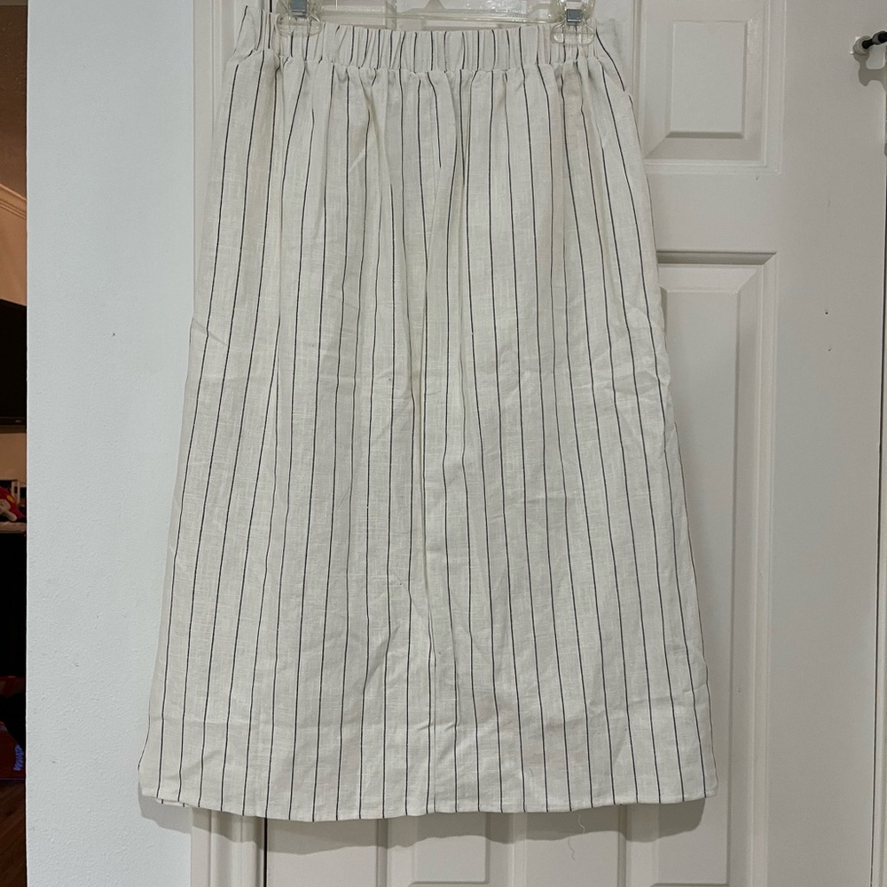 NWT Lost + Wonder Linen and Cotton Stripe Skirt size small - Picture 3 of 10